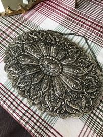 ORNATE SILVER MIRROR