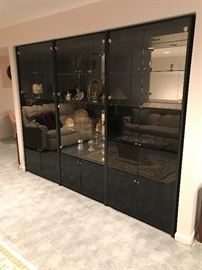 LARGE GLASS WALL UNIT CABINET-3 PIECE