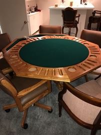 5 PIECE POKER / GAME TABLE SET