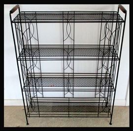 Mid Century Modern Metal Shelving Unit 