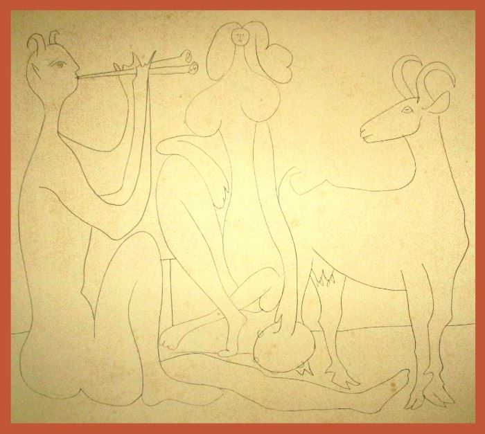 Pablo Picasso Mes Dessins d"Antibes, 1 of 16 Lithos in the Complete Portfolio
