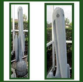 Really Cool Tall Carved Wooden Pelican