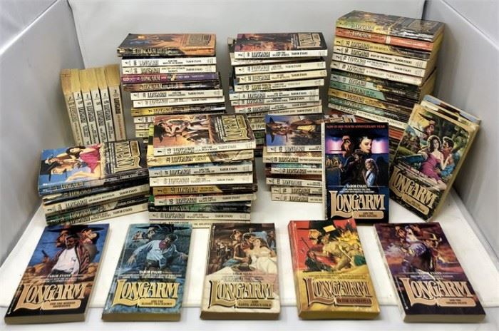 Lot of 1070-s - 90's Series of Tabor Evans "Lonarm" Western Action 7 Romance Books - Lot# RW127