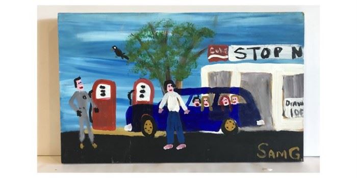 Sam Granger Acrylic On Canvas "Road Trip" - Lot#RW152