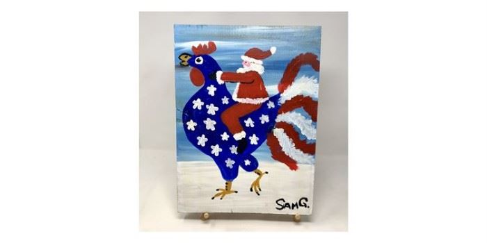 Sam Granger Acrylic On Wood Panel "Freedom Rider" Lot#RW144