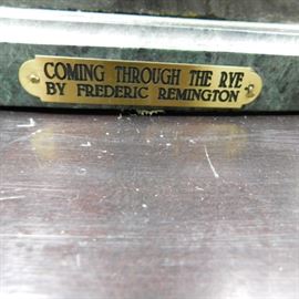 Remington Bronze statue Coming through the Rye