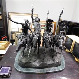 Remington Bronze statue Coming through the Rye