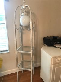 Iron plant stand with lamp 66 tall 