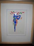 >> Title: Blue Figure with green and red (1990's)
>> Size: 12 x 9
>> Medium: Watercolor
>> Condition: excellent
>> Appraised Value: $1000 Price at Estate Sale is 800.00
>> Artist: Andrew Bucci (1922- )