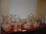 Lots of Lead Crystal Serving Pieces