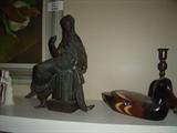Bronze Lady Figure, Old duck decoy