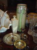 Sterling Holloware and Limoges art Nouveau Vase