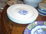 Spode set of 6 Fruit Plates in Transferware