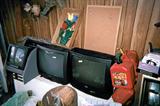 several small Televisions