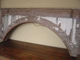 Wooden 6 foot architectural arch from Old MILLER Home that partially burned.  This is part of a large amount of SALVAGE architectual items