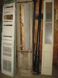 Old Shutters and House sidelights and transoms