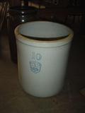 Uhl Pottery #10 gallon crock jar