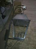Large 2 foot lantern on wall mount 3 ft post
