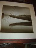 Framed unsigned Photo Boat Moored at Lake