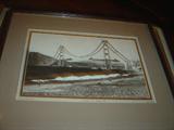Building the Golden Gate Print by Cyca  1936  Framed Photo