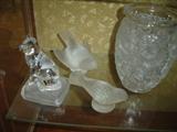 Lalique Items  3 Figures and Large Vase