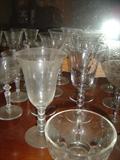 Candlewick Pattern Glass stems
