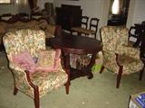 U-6 Pair Duncan Phyfe Barrell Back Chairs ca. 1950's