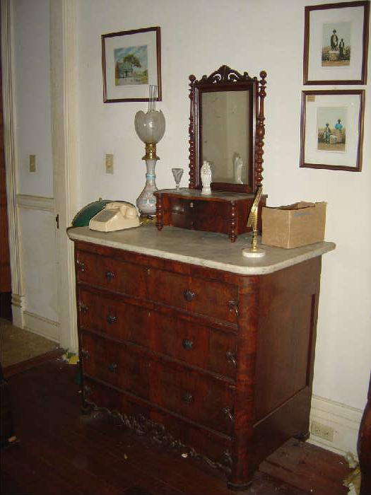 MB-9  Marbletop Empire Dresser with Spool Mirror
 (We will not sell Separately, sorry)
