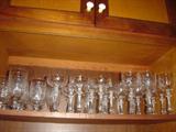 Large set Cut Crystal Stemware