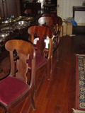 D-7 Classical Empire Mahogany Dining Chairs set 8