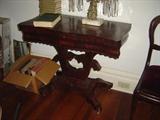 L4 Gothic Lyre Flame Mahogany Game Table