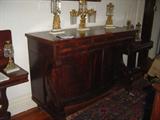 D-5 H ,Hall of Philadelpia Empire Bow front Console Cabinet