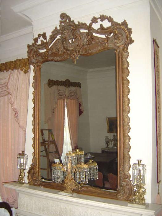 P-9 Gilt French Rococco OverMantle Mirror