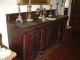 D-4 Classical Empire Large Sideboard Has Flame Veneer