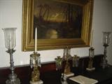 D- 19th Century Landscape Scene over Sideboard unsigned 20 X 36 approx size