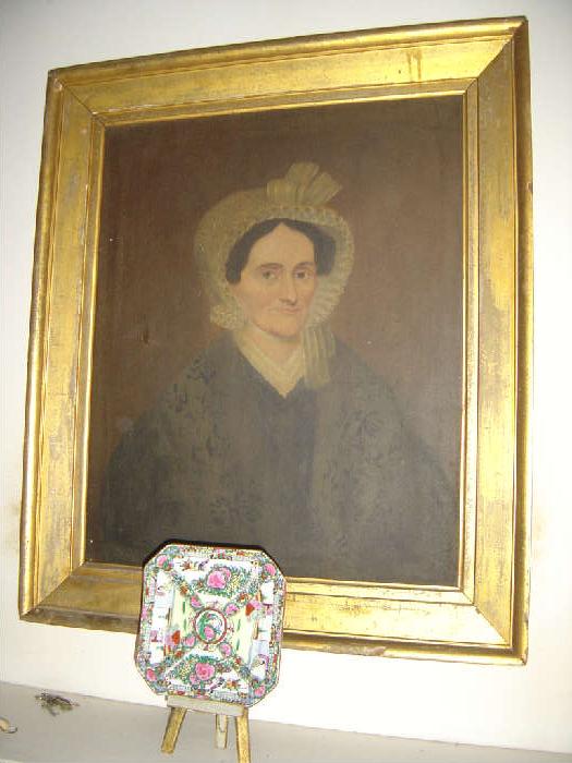 Hp-5-L  1850's Oil Portrait of a Widow