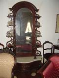 HUH-1-L Rococco Mahogany Victorian Marbletop Etagere