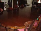 D-1 Large 15 ft approx Empire Mahogany Dining Table