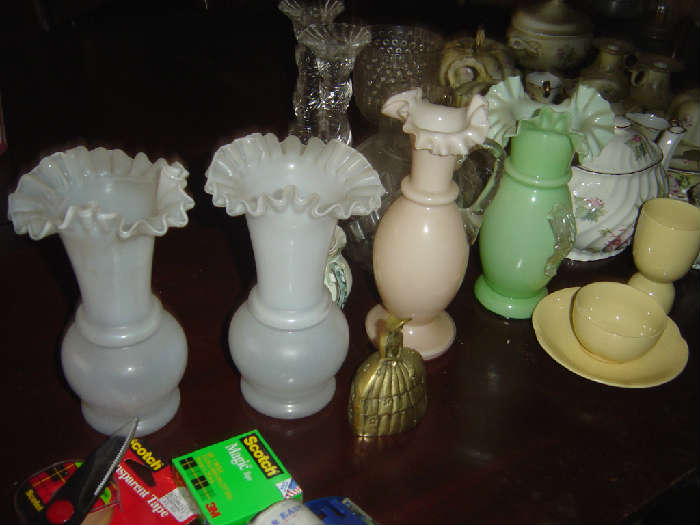 Cased art Glass Vases