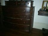PH -4 Federal Chest lof Drawers with Twist columns Ca. 1820
