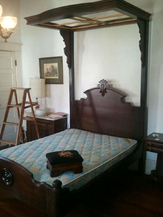 Half Tester Walnut Renaissance revival Bed