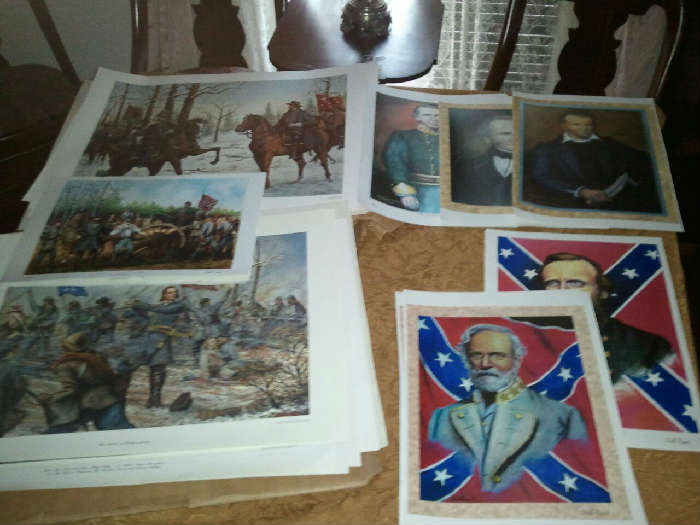 Civil war Themed Prints by William Race, signed and numbered
