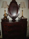 Victorian Chest with Wishboe Mirror.
 Item JD-4