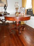 Round Empire Flame Mahogany Center Table