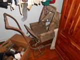 Victorian Doll or Baby buggy small "As is top"
