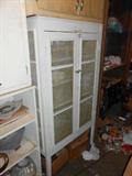 Painted Screen Pine safe on Legs, Very good shape
