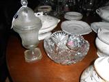 Cut Glass Bowl, Pressed Glass etc