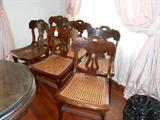 Flame walnut set 6 Classical Empire Cased Seat Chairs