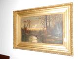 19th Century Large Oil of a Louisiana Bayou, Unsigned