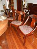 set 4 Empire Gondola Parlor Chairs